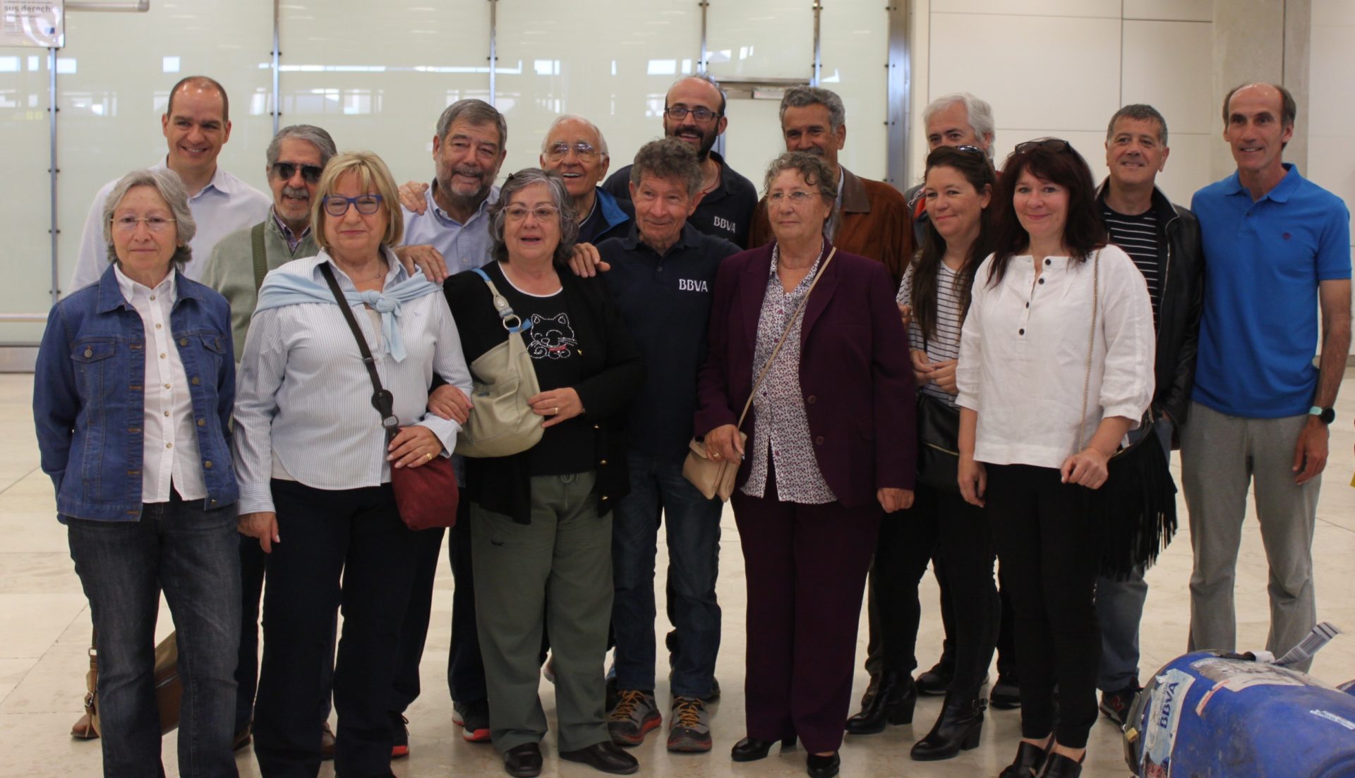 Fotografía de Carlos Soria a su llegada al aeropuerto de Madrid
