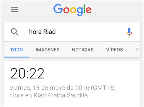 Hora países google recurso