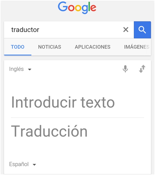Traductor de google recurso