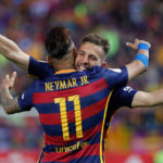 Fotografía de Jordi Alba y Neymar goleadores final Copa del Rey 2016-bbva