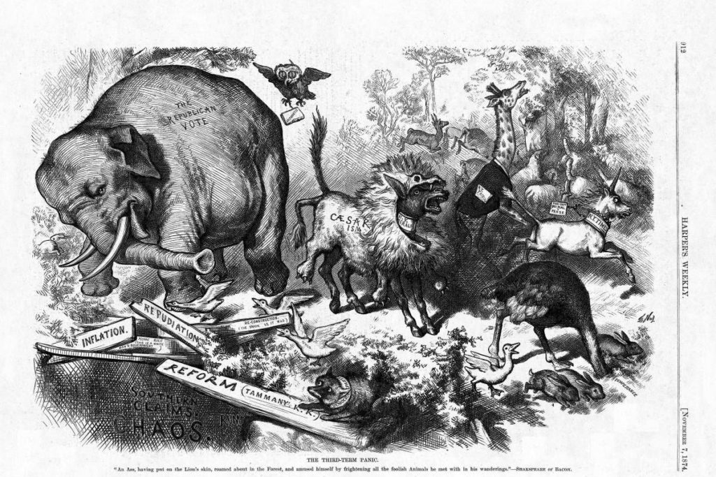 Ilustración Demócratas y republicanos EEUU Ilustración Demócratas y republicanos EEUU