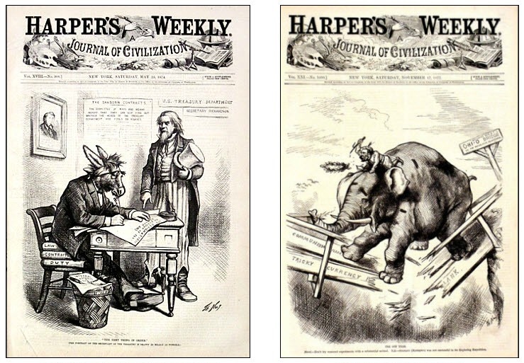 Republicanos y demócratas -Thomas Nast EEUU Republicanos y demócratas -Thomas Nast EEUU