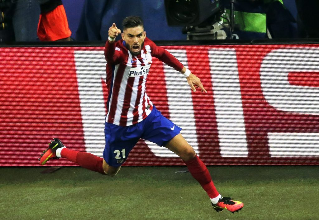 Carrasco celebra el gol del Atlético que ponía la igualada en el marcador | Foto: EFE Carrasco celebra el gol del Atlético que ponía la igualada en el marcador | Foto: EFE