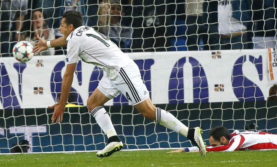 El mexicano 'Chicharito' celebra el gol que eliminó al Atlético de la Champions | Foto: EFE El mexicano 'Chicharito' celebra el gol que eliminó al Atlético de la Champions | Foto: EFE