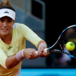 Fotografía de Garbiñe durante el partido contra Begu en segunda ronda del Madrid Open 2016