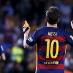 Leo Messi, jugador del FC Barcelona, durante un partido de la Liga BBVA