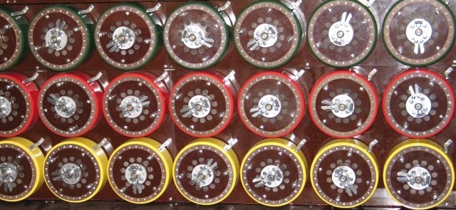 Detalle de la máquina Bombe de Alan Turing Detalle de la máquina Bombe de Alan Turing