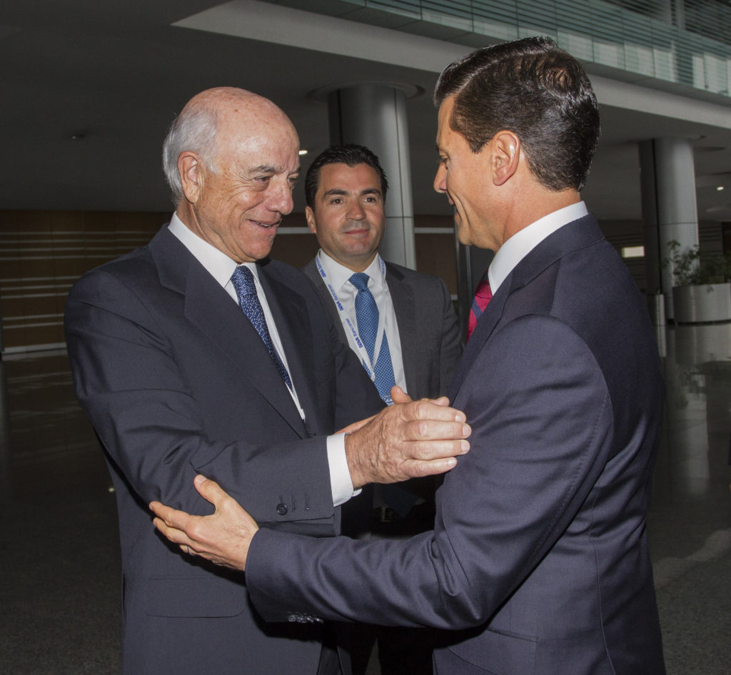 Francisco Gonzalez Peña Nieto Eduardo Osuna Reunion Consejeros BBVA Bancomer Fotografía de Francisco Gonzalez Peña Nieto Eduardo Osuna Reunion Consejeros BBVA Bancomer