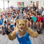 La mascota de los Sacramento Kings en Tarragona