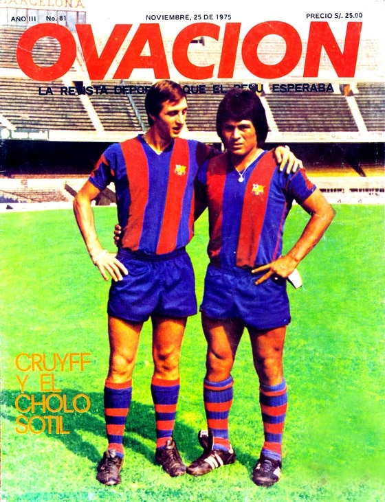 HUGO SOTIL Y JOHAN CRUYFF EN EL BARCELONA DE ESPANA Fútbol Fotografía de HUGO SOTIL Y JOHAN CRUYFF EN EL BARCELONA DE ESPANA Fútbol BBVA