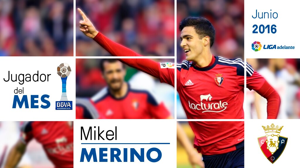 Mikel Merino, jugador de Osasuna, Premio BBVA mejor jugador Liga Adelante junio / BBVA Fotografía de Mikel Merino, Premio BBVA mejor jugador Liga Adelante junio