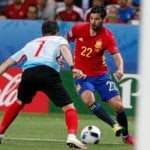 Fotografía de Nolito durante una jugada del España-Turquía de la Eurocopa 2016