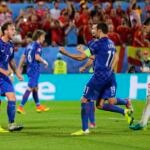 Croacia celebra el penalti parado a Sergio Ramos | Foto: EFE