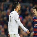 Cristiano Ronaldo y Messi, jugadores de Real Madrid y Barcelona