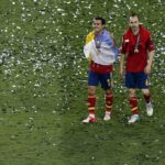 Fotografía de Pedro Rodríguez celebra el título de campeones de la Eurocopa 2012