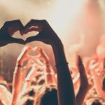 people-enjoying-rock-concert-with-heartshape-hand-gesture, festival, celebración