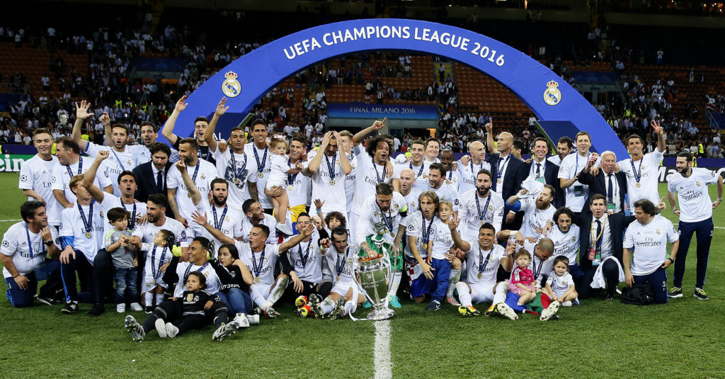 El Real Madrid celebra la consecución de la Undécima / BBVA. Foto: EFE Fotografía de El Real Madrid celebra la consecución de la Undécima