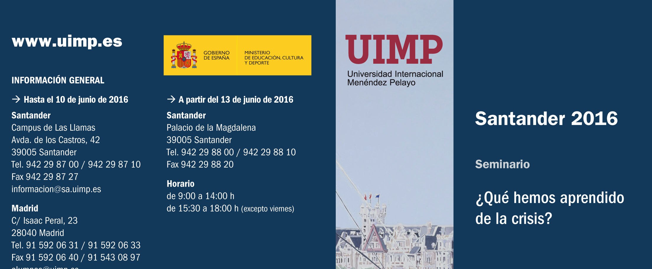 Programa curso APIE/UIMP Programa curso APIE/UIMP patrocinado por BBVA