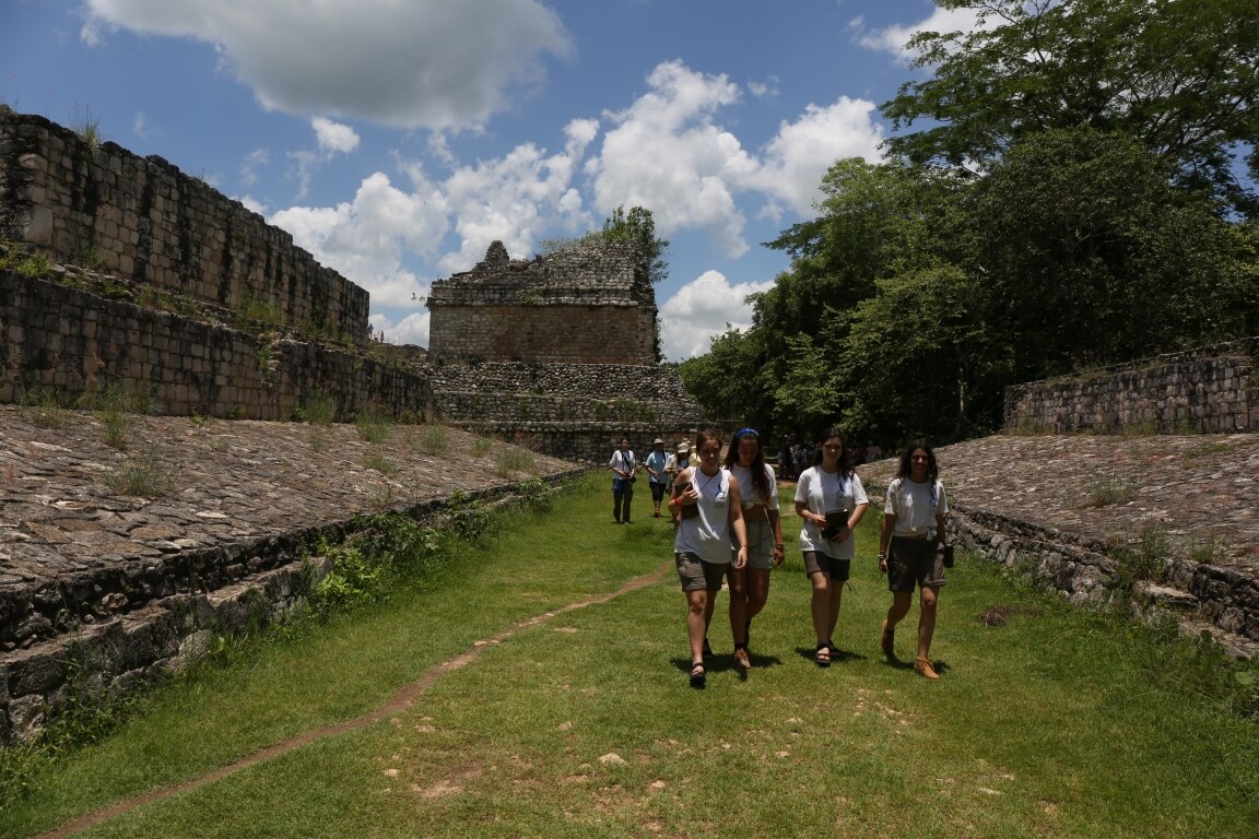Fotografía de Ek'Balam, sitio arqueológico de México, durante la Ruta BBVA 2016