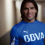 El delantero colombiano y embajador de BBVA, Radamel Falcao El delantero colombiano y embajador de BBVA, Radamel Falcao
