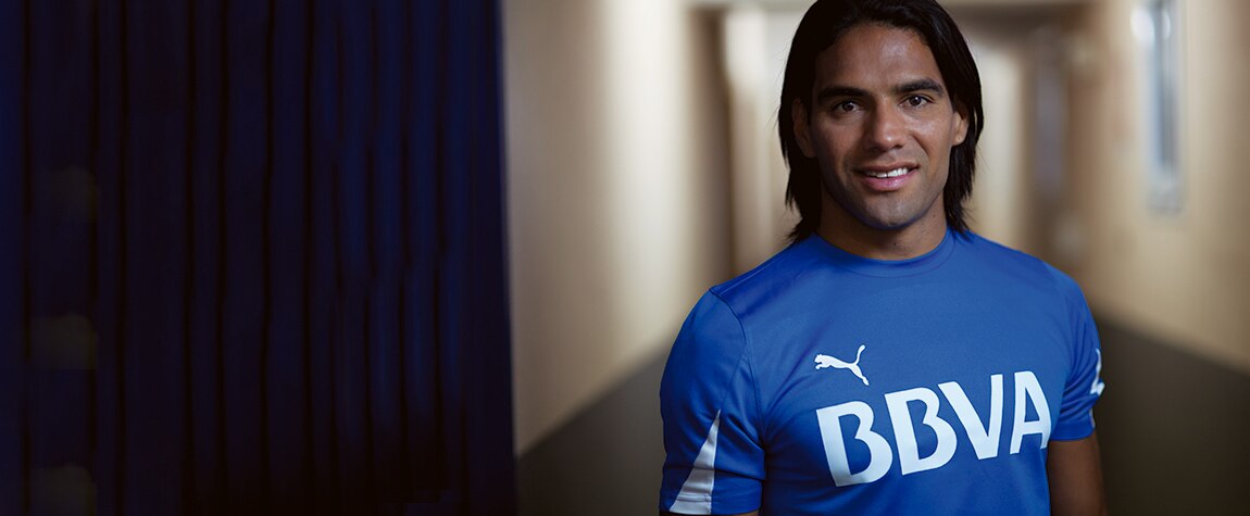 El delantero colombiano y embajador de BBVA, Radamel Falcao