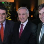 Alberto Salas, Presidente CEAP Chile; Ministro de RREE de Chile, Heraldo Muñoz y country manager de Grupo BBVA Chile, Manuel Olivares.