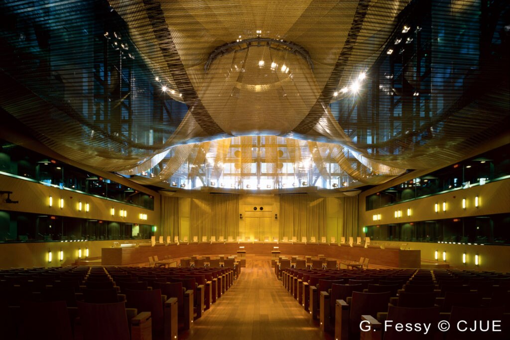La Gran Sala del Tribunal de Justicia de la Unión Europea con sede en Luxemburgo