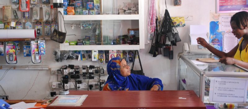 Imagen de un agente de M-Pesa en Tanzania Imagen de un agente de M-Pesa en Tanzania
