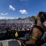 Fotografía de una presentación de una banda en Rock al Parque