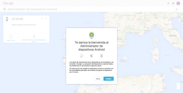 Recurso Google encontrar tu Android