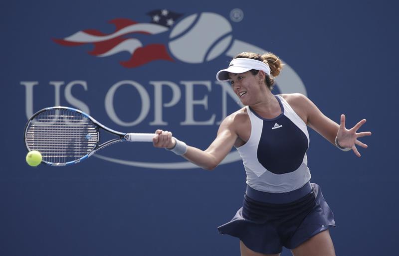 Garbiñe Muguruza durante su debut en el US Open 2015 / BBVA Fotografía de Garbiñe Muguruza durante su debut en el US Open 2015