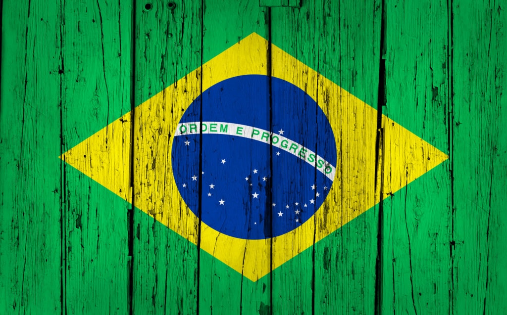 Bandera de brasil dibujada en una pared fotografia de bandera de brasil