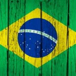 fotografia de bandera de brasil