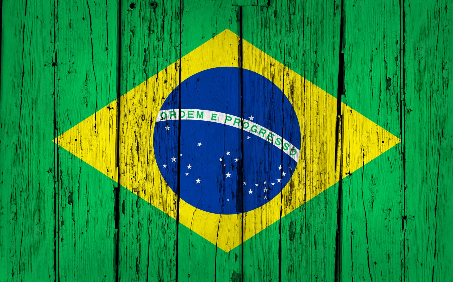 fotografia de bandera de brasil