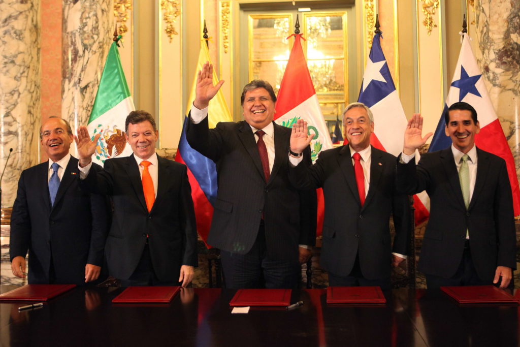 fotografia de alianza del pacifico colombia peru mexico chile presidentes efe bbva