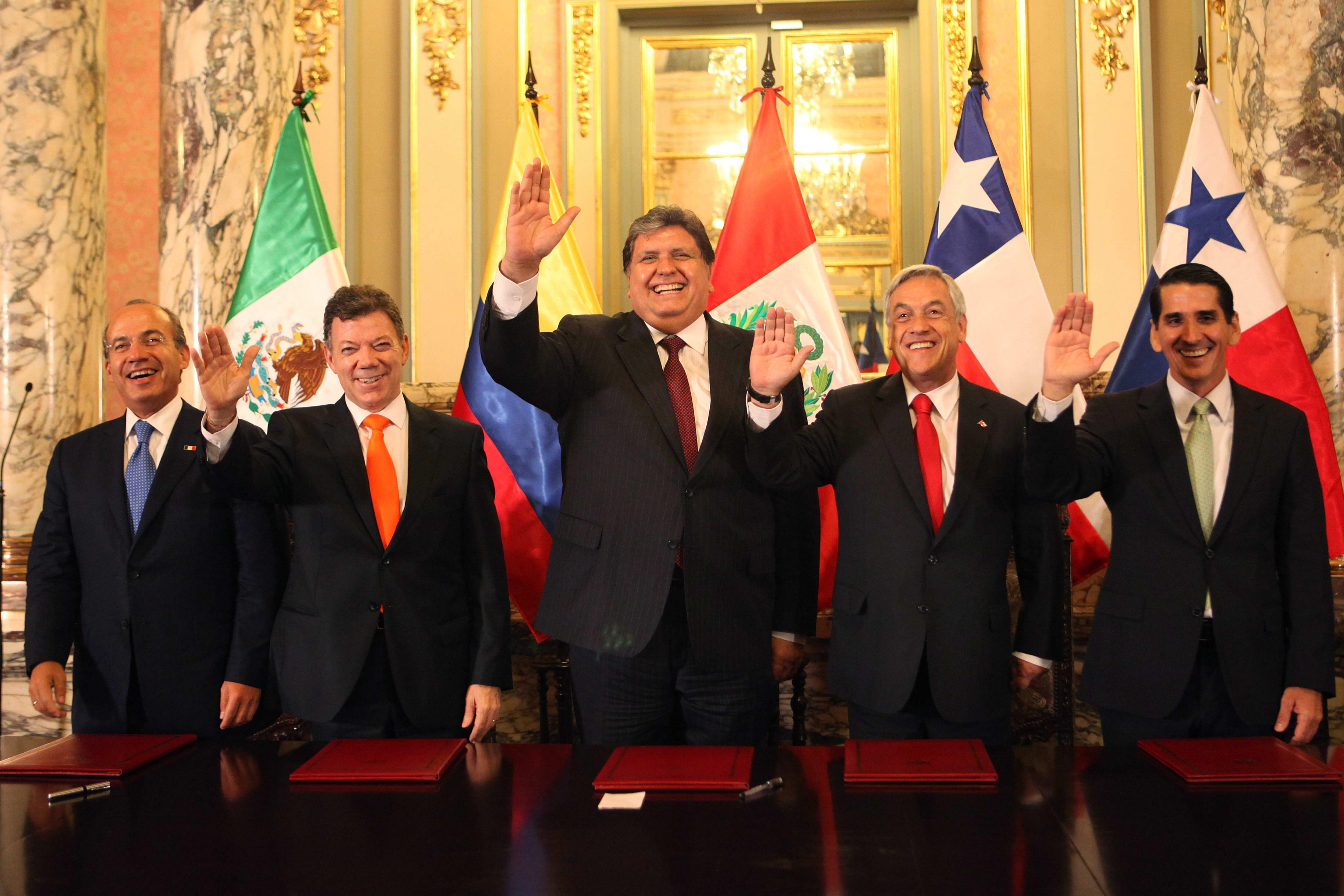 fotografia de alianza del pacifico colombia peru mexico chile presidentes efe bbva