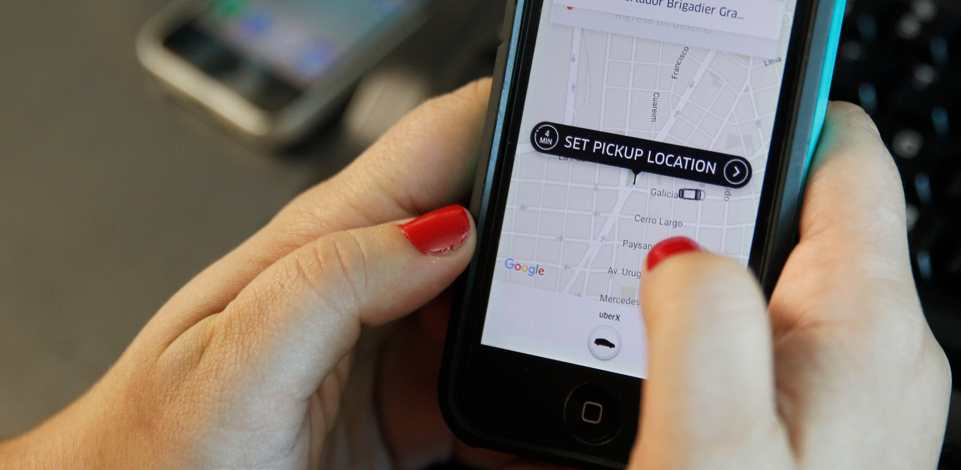 La aplicación de transporte Uber App Uber