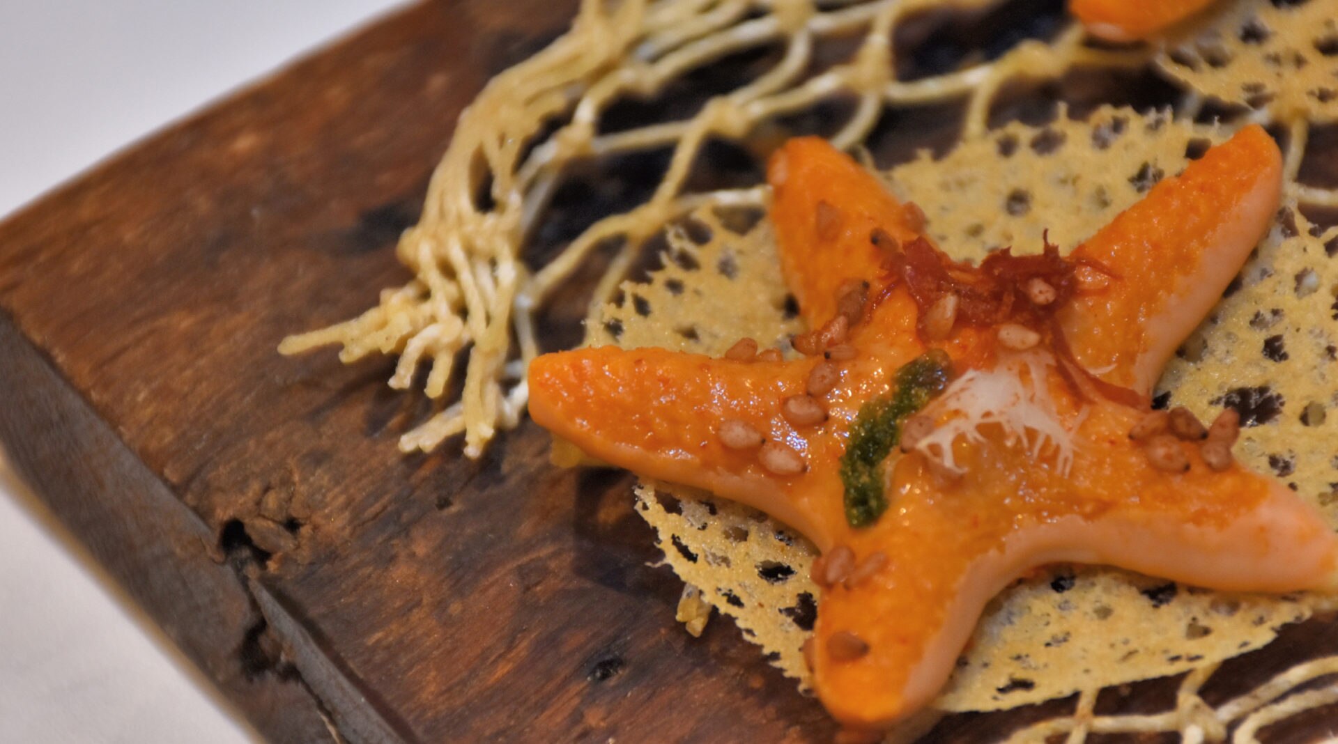Fotografía de Estrella de mar menú Gira BBVA Celler de Can Roca Hong Kong