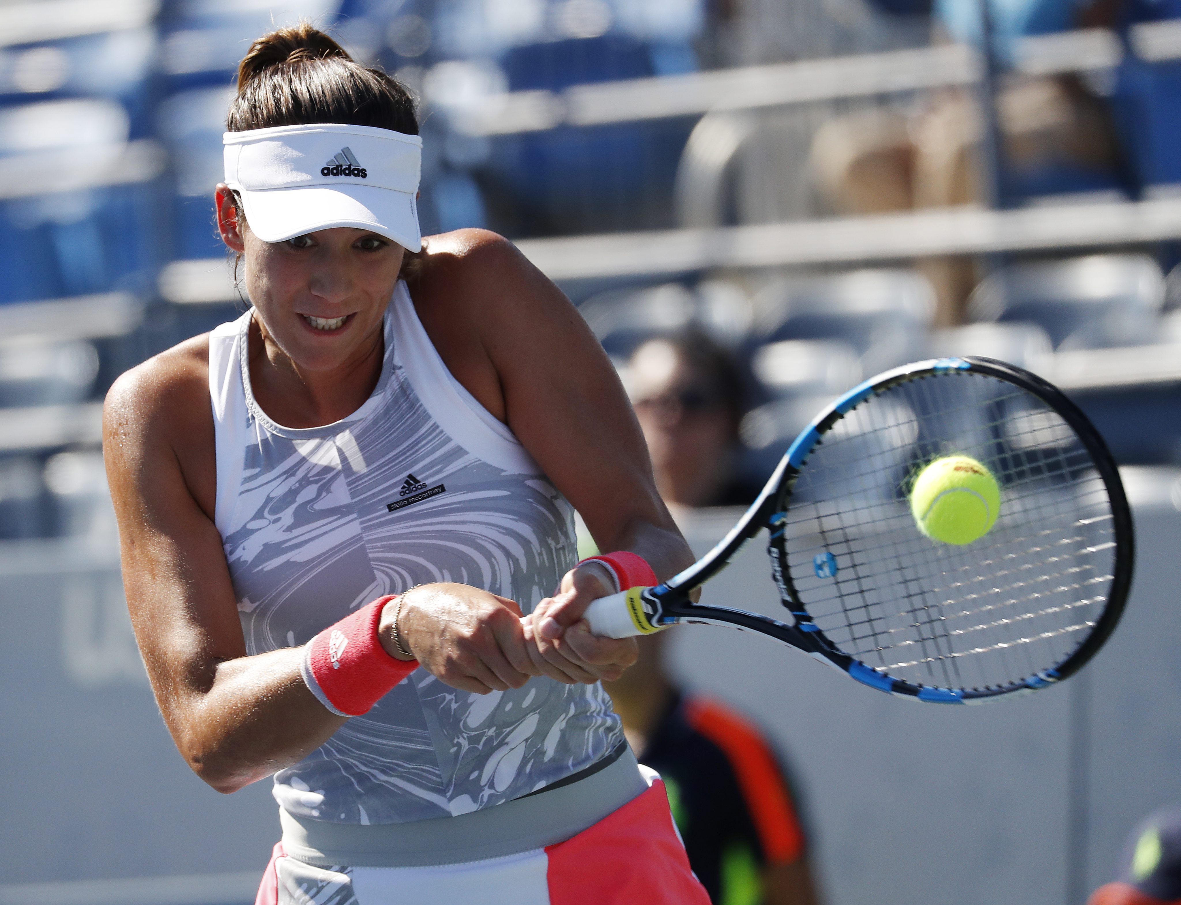 Fotografía de Garbiñe Muguruza en su debut en el US Open 2016
