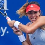 Garbiñe Muguruza durante el torneo de Cincinnati