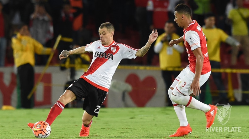 River Plate, durante el partido en Bogotá ante Independiente | Foto: Prensa River River Plate, durante el partido en Bogotá ante Independiente | Foto: Prensa River