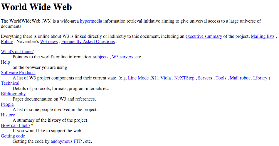Así era la primera World Wide Web diseñada por Sir Tim Berners-Lee Así era la primera World Wide Web diseñada por Sir Tim Berners-Lee