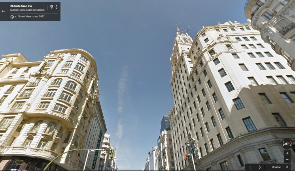 Google maps recurso gran via madrid