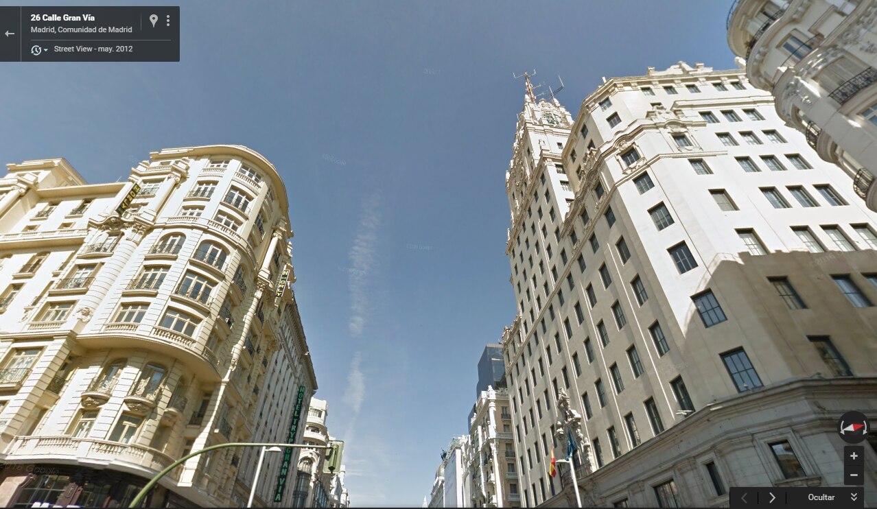 Google maps recurso gran via madrid