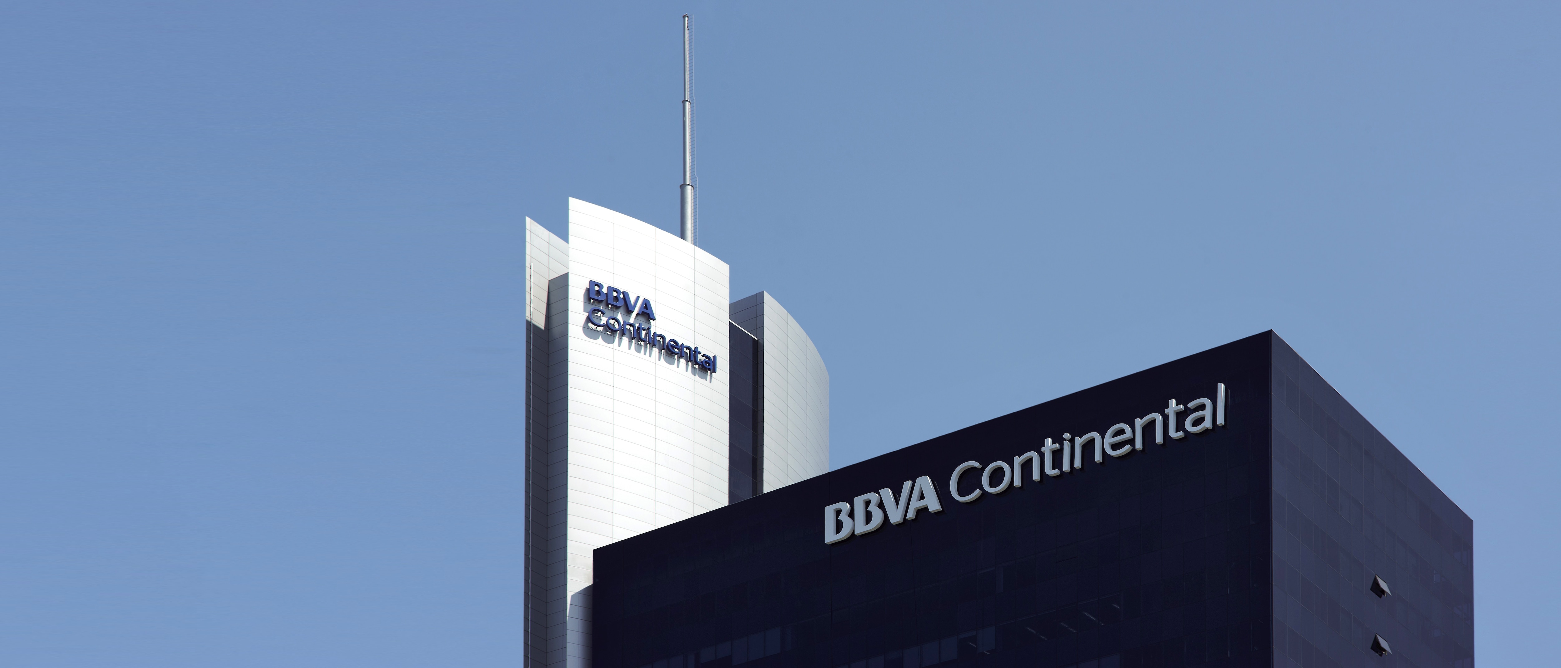 Imagen de la sede central de BBVA Continental en Lima. Fotografia de la sede central de BBVA Continental en Lima.