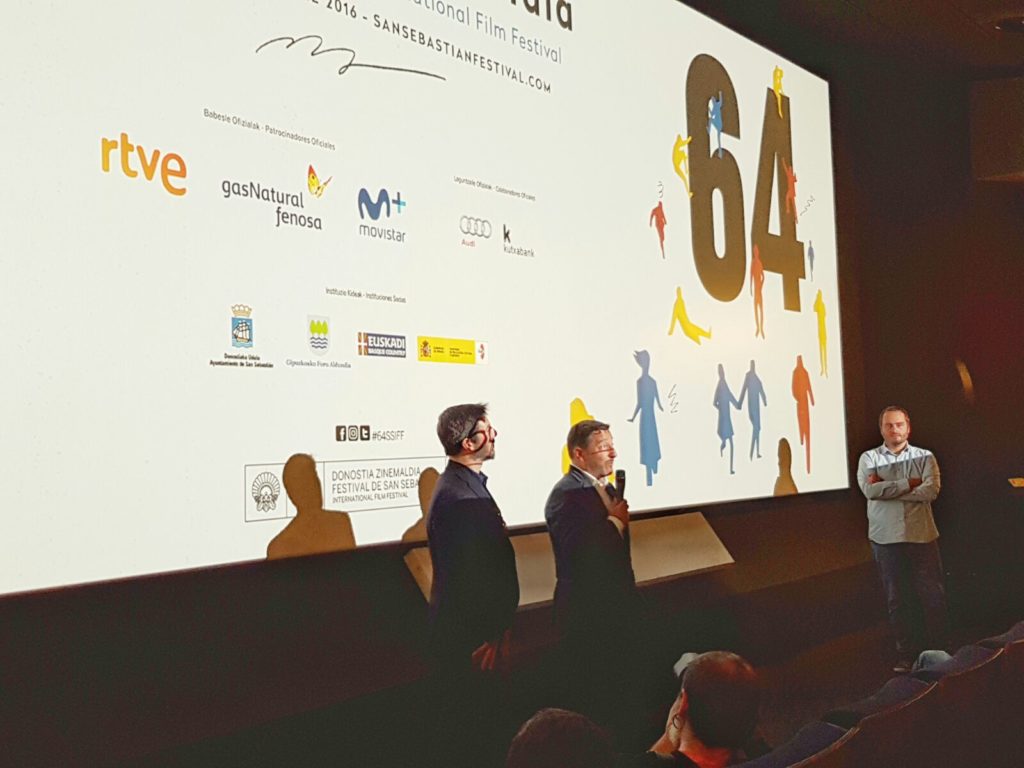 Luis González y Joan Roca presentando la película antes de su estreno en el Festival de San Sebastián Luis González y Joan Roca presentando la película antes de su estreno en el Festival de San Sebastián