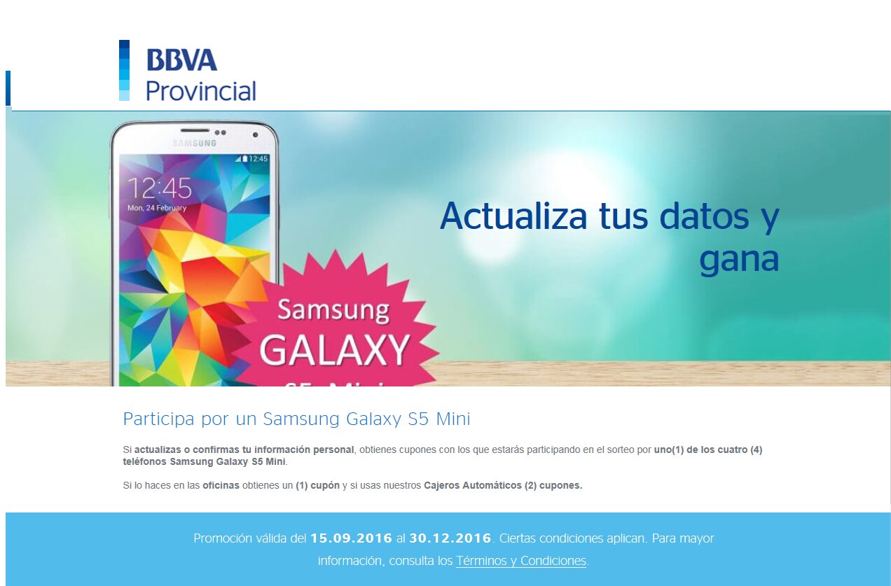 Imagen promoción BBVA Provincial Imagen promoción BBVA Provincial