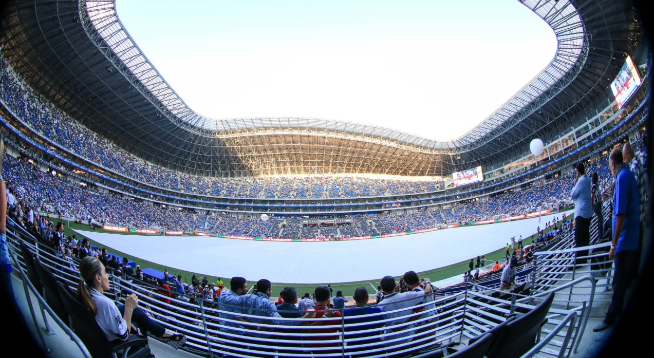 El estadio BBVA Bancomer, campo de los Rayados de Monterrey