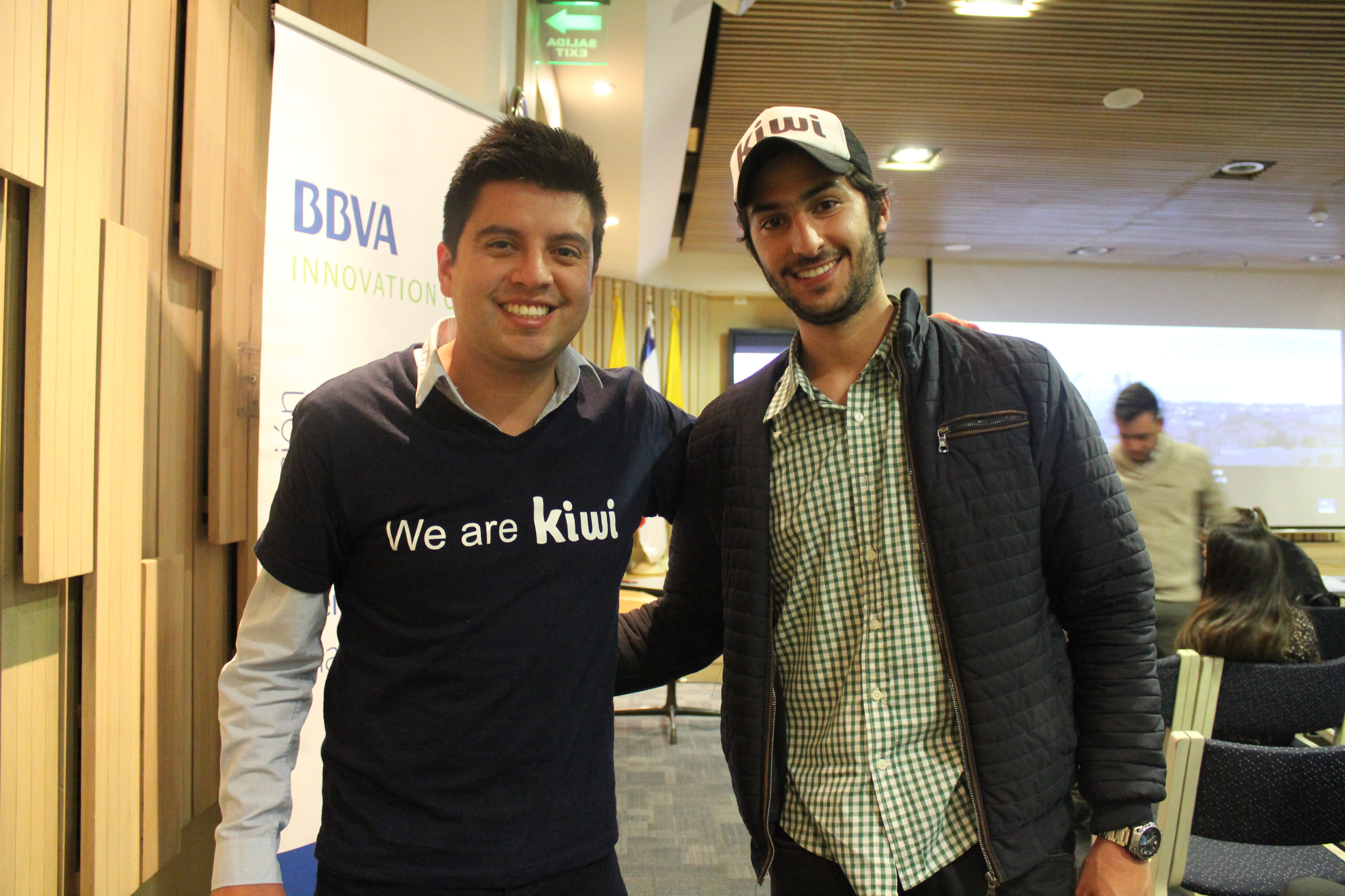 Representantes de la startup Kiwi Fotografía de los creadores de Kiwi