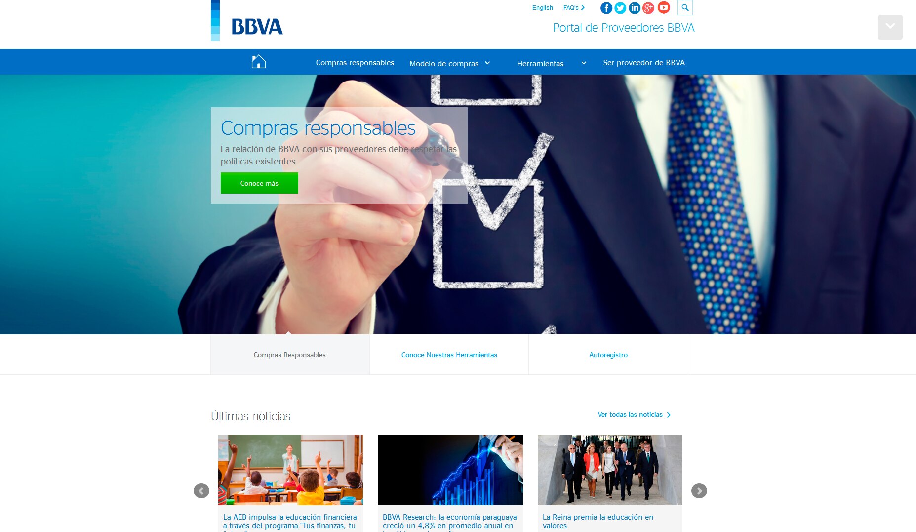 FOTOGRAFÍA DE Portal de Proveedores, BBVA